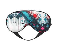 Schlafmaske mit abstraktem Farbspritzer-Druck, Nacht-Augenbinde, weicher Augenschutz für Damen und Herren, für Reisen, Nickerchen, Meditation