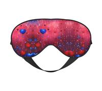 Schlafmaske mit abstraktem Herzdruck, Augenbinde, weicher Augenschutz für Damen und Herren, für Reisen, Nickerchen, Meditation