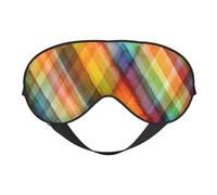 Schlafmaske mit abstraktem Wasserfarben-Schottenkaro, Augenmasken für Schlaf, doppelseitig, Schlafmasken für Damen und Herren, Augenabdeckungen zum Schlafen, Reisen