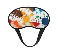 Schlafmaske mit abstrakten Farbspritzern für Seitenschläfer, weich, atmungsaktiv, Augenmaske, Verdunkelung, Seide, Augenschlaf mit elastischem Band, Nacht-Augenbinde für Damen und Herren