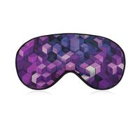 Schlafmaske mit abstrakten Farbwürfeln, für Damen und Herren, Seitenschläfer-Augenabdeckung mit verstellbarem Riemen, weich, atmungsaktiv, Verdunkelungsmaske, rutschfest, tiefes Schlafen, Reisezubehör
