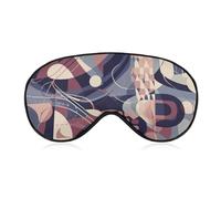 Schlafmaske mit abstrakten geometrischen Linien, mit verstellbarem Riemen, bequeme und weiche Augenmaske zum Schlafen, Lichtblockierung, leichte und atmungsaktive Augenabdeckung für Männer und Frauen