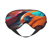 Schlafmaske mit abstrakten Stoffwellen, Augenmasken für Schlaf, doppelseitig, Schlafmasken für Damen und Herren, Verdunkelung, Augenabdeckungen zum Schlafen, Reisen