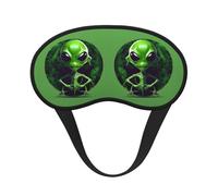 Schlafmaske mit Alien-Druck, für Seitenschläfer, niedliche Verdunkelung, Augenmaske, Abdeckung für Zuhause oder Reisen
