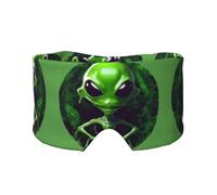 Schlafmaske mit Alien-Druck, weich, hautfreundlich, Augenabdeckungen, lichtblockierende Schlafmaske für Reisen, Yoga, Nickerchen