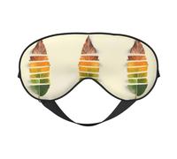 Schlafmaske mit Blättern, Augenmaske zum Schlafen, voll verstellbarer Riemen, Augenabdeckungen für Damen/Herren