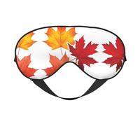 Schlafmaske mit Blättern, Augenmaske zum Schlafen, voll verstellbarer Riemen, Augenabdeckungen für Damen/Herren