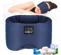 Schlafmaske mit Bluetooth-Kopfhörern, 100% verdunkelnde Seiden-Augenmaske, Kopfhörer für Männer und Frauen, weiche Schlafkopfhörer, Bluetooth-Augenmaske zum Schlafen, Reisen
