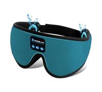 Schlafmaske mit Bluetooth-Kopfhörern, 3D-Schlafmaske, kabellose Musik-Augenmaske zum Schlafen von Seiten-/Rückenschläfern, Schlafkopfhörer (Cyan)