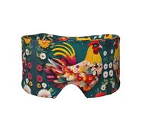 Schlafmaske mit Blumenherz, Huhn-Druck, licht-weich, bequem, Augenbinde mit verstellbarem Kopfband