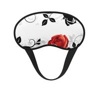 Schlafmaske mit Blumenmotiv und Blättern, Frühlingsdruck, für Seitenschläfer, niedliche Verdunkelung, Augenmaske, Schattierungen, Abdeckung für Zuhause oder Reisen