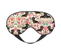 Schlafmaske mit Blumenmuster, aus Seide, elastisches Band, für Reisen und Nickerchen, weiche Augenabdeckung für Reisen, Yoga, Nickerchen