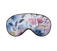 Schlafmaske mit Blumenmuster für Damen und Herren, Seitenschläfer-Augenabdeckung mit verstellbarem Riemen, weich, atmungsaktiv, Verdunkelungsmaske, rutschfest, tiefes Schlafen, Reisezubehör