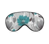 Schlafmaske mit Blumenmuster, weich, bequem, Augenmaske mit verstellbarem Riemen, Augenabdeckung, Augenschatten für Männer und Frauen, Arbeit, Reisen