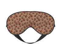 Schlafmaske mit braunem Kaffeebohnendruck, Augenmasken zum Schlafen, doppelseitig, Schlafmasken für Damen und Herren, Verdunkelungs-Augenabdeckungen zum Schlafen, Reisen