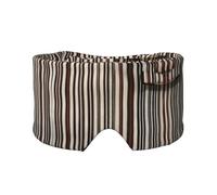 Schlafmaske mit braunem Streifendruck, licht-weich, Komfort-Augenbinde mit verstellbarem Kopfband