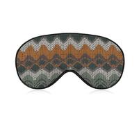 Schlafmaske mit braunem und grünem Muster, für Damen und Herren, Seitenschläfer-Augenabdeckung mit verstellbarem Riemen, weich, atmungsaktiv, Verdunkelungsmaske, rutschfest, tiefes Schlafen