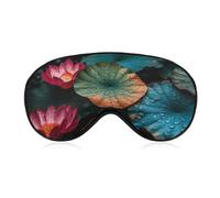 Schlafmaske mit bunten Blumenblättern, weich, bequem, Augenmaske mit verstellbarem Riemen, Augenschutz, Augenschatten für Männer und Frauen, Arbeit, Reisen