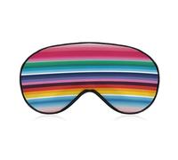 Schlafmaske mit bunten mexikanischen Streifen, mit verstellbarem Riemen, bequeme und weiche Augenmaske zum Schlafen, Lichtblockierung, leichte und atmungsaktive Augenabdeckung für Männer und Frauen