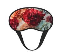 Schlafmaske mit bunten Nelken und Blumen, weich, atmungsaktiv, Augenmaske, Verdunkelung, Seide, Augenschlaf mit elastischem Band, Nacht-Augenbinde für Damen und Herren, Reise-Nickerchen