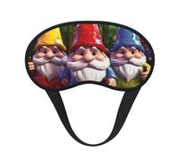 Schlafmaske mit bunten Zwergen, weich, bequem, Augenmaske mit verstellbarem Riemen, Verdunkelung, Augen-Schlafschutz, für Damen, Mädchen, Herren, Reisen, Yoga, Nickerchen, Schichtarbeit