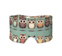 Schlafmaske mit Cartoon-Eulen-Motiv, für Männer und Frauen, weiche Augenabdeckung, schalldicht, Ohrenschützer, Stirnband für Reisen, Nickerchen