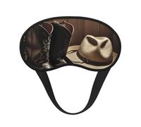 Schlafmaske mit Cowboy-Hut und Westernstiefeln, weiche und bequeme Schlafmaske, Verdunkelung, Augenabdeckung für Reisen, Yoga, Nickerchen, Schichtarbeit