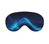 Schlafmaske mit dezentem blauen Farbverlauf, weich, bequem, Augenmaske mit verstellbarem Riemen, Augenabdeckung, Augenschatten für Männer und Frauen, Arbeit, Reisen