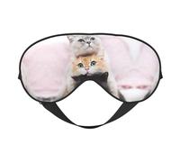 Schlafmaske mit drei Katzen, glatt, weich, verstellbare Schattierung, Augenbinde, Augenmaske für Ausruhen, Reisen