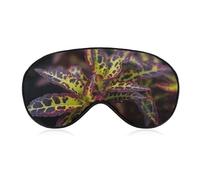 Schlafmaske mit dunklen Blättern, weich, bequem, Augenmaske mit verstellbarem Riemen, Augenschutz, Augenschatten für Männer und Frauen, Arbeit, Reisen