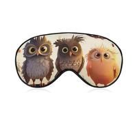 Schlafmaske mit Eulen, Vögel, weich, bequem, Augenmaske mit verstellbarem Riemen, Augenschutz, Augenschutz für Männer und Frauen, Arbeit, Reisen