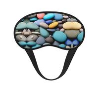 Schlafmaske mit farbigen Kieselsteinen, für Seitenschläfer, Cup-Form, Verdunkelung, Augenmaske, Schattierungen, Abdeckung für Damen und Herren