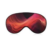 Schlafmaske mit Farbverlauf, rot, für Damen und Herren, Seitenschläfer-Augenabdeckung mit verstellbarem Riemen, weich, atmungsaktiv, Verdunkelungsmaske, rutschfest, tiefes Schlafen, Reisezubehör