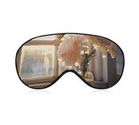 Schlafmaske mit Fensterblume, für Damen und Herren, Seitenschläfer-Augenabdeckung mit verstellbarem Riemen, weich, atmungsaktiv, Verdunkelungsmaske, rutschfest, tiefer Schlaf, Reisezubehör