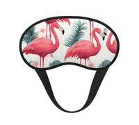 Schlafmaske mit Flamingo-Muster für Seitenschläfer, weich, atmungsaktiv, Augenmaske, Verdunkelung, Seide, Augenschlaf mit Gummiband, Nacht-Augenbinde für Damen und Herren, Reise-Nickerchen