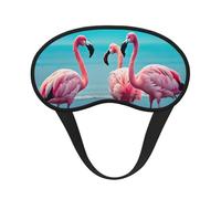 Schlafmaske mit Flamingo-Stranddruck, für Seitenschläfer, Cup-Form, Verdunkelung, Augenmaske, Schattierungen, Abdeckung für Damen und Herren