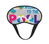 Schlafmaske mit Flamingo- und Schwimmbad-Druck, Augen-Schlafmaske für Damen und Herren, für totale Dunkelheit, reduziert geschwollene Augenmaske