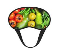 Schlafmaske mit frischem Gemüse, Früchten, für Seitenschläfer, niedliche Verdunkelung, Augenmaske, Schattierungen, Abdeckung für Zuhause oder Reisen