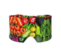 Schlafmaske mit frischem Gemüse und Früchten, weiche Augenabdeckung, schalldicht, Ohrenschützer, Stirnband für Reisen, Nickerchen