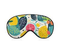 Schlafmaske mit Früchten und Blättern, weich, bequem, Augenmaske mit verstellbarem Riemen, Augenschutz, Augenschatten für Männer und Frauen, Arbeit, Reisen