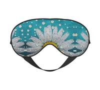 Schlafmaske mit Gänseblümchen-Aufdruck, Augenbinde, weicher Augenschutz für Damen und Herren, für Reisen, Nickerchen, Meditation