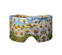 Schlafmaske mit Gänseblümchen-Motiv, weiche Augenabdeckung, schalldicht, Ohrenschützer, Stirnband für Reisen, Nickerchen