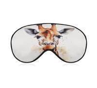 Schlafmaske mit Giraffen-Motiv, Augenmaske, Augenmasken für Damen und Herren, Reise-Augenmaske, verstellbare Schlafmaske, Verdunkelung, niedliche Schlafmaske