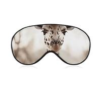 Schlafmaske mit Giraffen-Motiv, belüfteter Stoff, verstellbarer Tragestil, Nulldruck-Schlafmaske, weich, hautfreundlich, für Damen und Herren