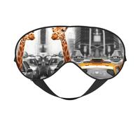 Schlafmaske mit Giraffen-Motiv in New York, Augenbinde, weicher Augenschutz für Damen und Herren, für Reisen, Nickerchen, Meditation
