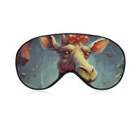 Schlafmaske mit Giraffen-Motiv, weich, bequem, mit verstellbarem Riemen, Augenabdeckung, Augenschutz für Männer und Frauen, Arbeit, Reisen
