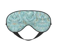 Schlafmaske mit goldfarbenem Öl-Marmor-Muster, Augenmaske zum Schlafen, voll verstellbarer Riemen, Augenabdeckungen für Damen/Herren