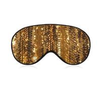Schlafmaske mit goldfarbenen Pailletten, weich, bequem, Augenmaske mit verstellbarem Riemen, Augenschutz, Augenschatten für Männer und Frauen, Arbeit, Reisen