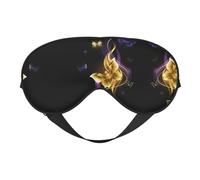 Schlafmaske mit goldfarbenen Schmetterlingen, Augenmaske zum Schlafen, voll verstellbarer Riemen, Augenabdeckungen für Damen/Herren