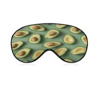Schlafmaske mit grünem Muster, weiche und bequeme Nacht-Schlafmaske, gesichtsumarmend, gepolsterte Augenabdeckung mit verstellbarem Band für tiefe Erholung, Reisen, Schichtarbeit